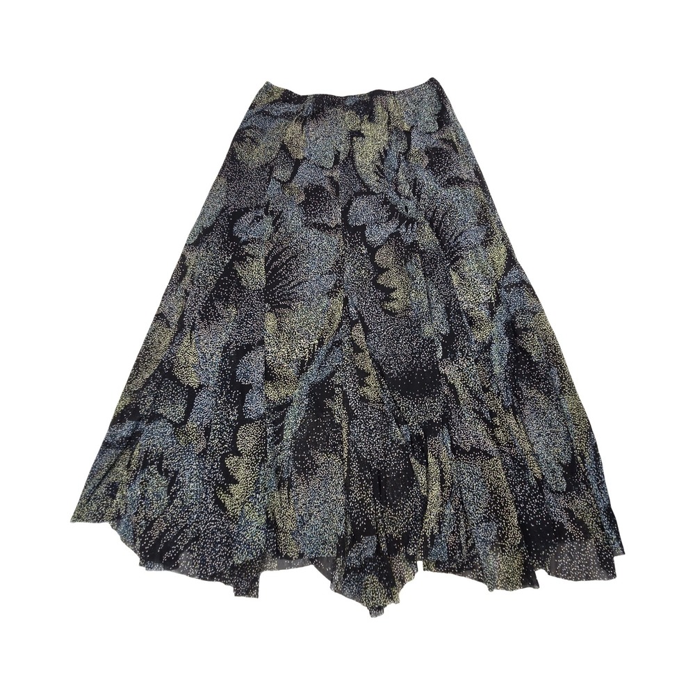 Rafael Tiered Midi Artsy Fairy Skirt Vintage Y2K Abstract Dots Mesh Whimsigoth